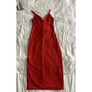 Size Small red spaghetti strap sheath dress by Mind Code